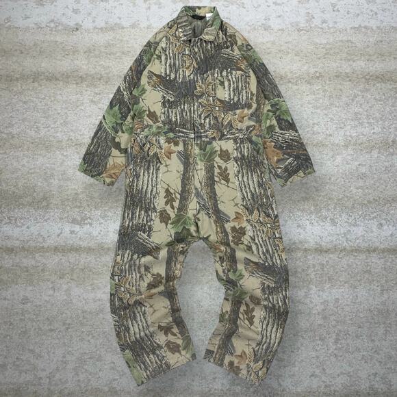 Vintage 90s LR Liberty Realtree Coveralls Mens L Baggy Wide Leg Fit Hunting Camo